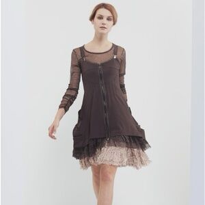 SUNLIGHT PARIS GALAXY STARS MESH ART TO WEAR LAGENLOOK Y2K TOP SZ 1 / US SZ S